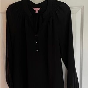 Lilly Pulitzer Black Silk Blouse